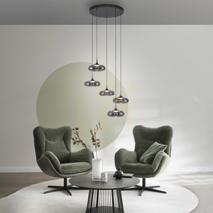 POSH 15694-15 Grå pendellampa med 5 LED-lampor small 4