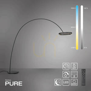 PURE LOOP-BOW 561-18 golvlampa, svart, 2xLED small 1