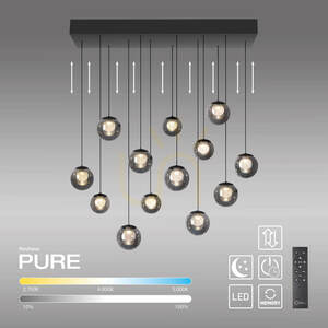 PURE POPUP 2590-15 Grå 13xLED-pendellampa small 1