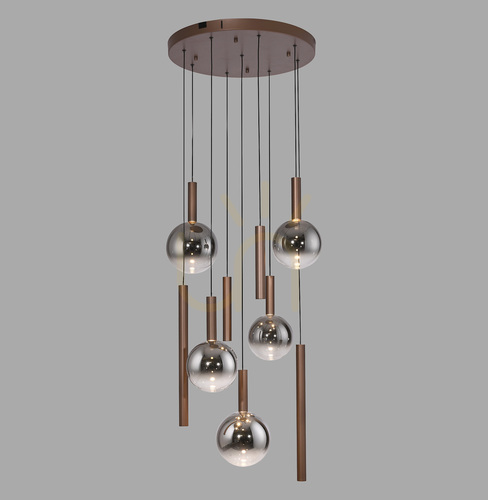 Kontrollera BOWL 2287-23 Brunt 9xLED-pendelljus