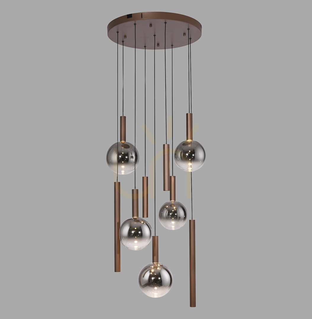 Kontrollera BOWL 2287-23 Brunt 9xLED-pendelljus BOWL 2287-23 Brunt 9xLED-pendelljus
