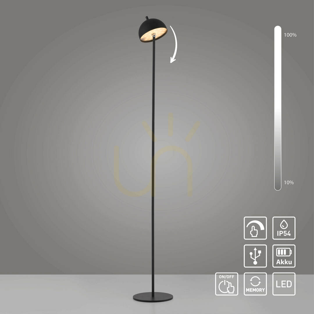 Utsikt BELLIS 19245-18 Golvlampa, svart, 1xLED BELLIS 19245-18 Golvlampa, svart, 1xLED