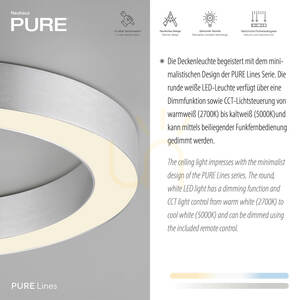 PURE LINES ROUND 6310-95 Taklampa, silver, 1xLED 3 PURE LINES ROUND 6310-95 Taklampa, silver, 1xLED small 3
