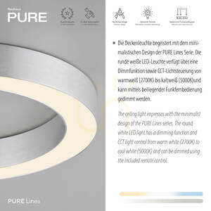 PURE LINES ROUND 6310-95 Taklampa, silver, 1xLED 4 PURE LINES ROUND 6310-95 Taklampa, silver, 1xLED small 4
