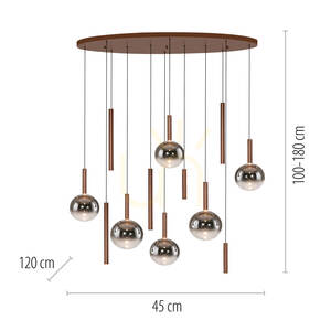 BOWL 2288-23 Taklampa, brun, 12xLED 7 BOWL 2288-23 Taklampa, brun, 12xLED small 7