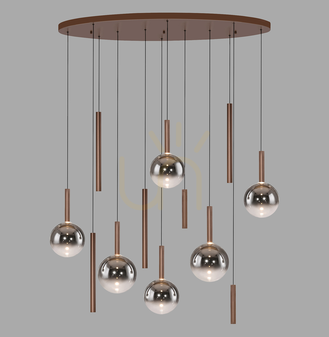 Kontrollera BOWL 2288-23 Taklampa, brun, 12xLED BOWL 2288-23 Taklampa, brun, 12xLED