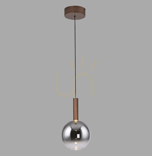 Kontrollera BOWL 2284-23 Taklampa, brun, 1xLED