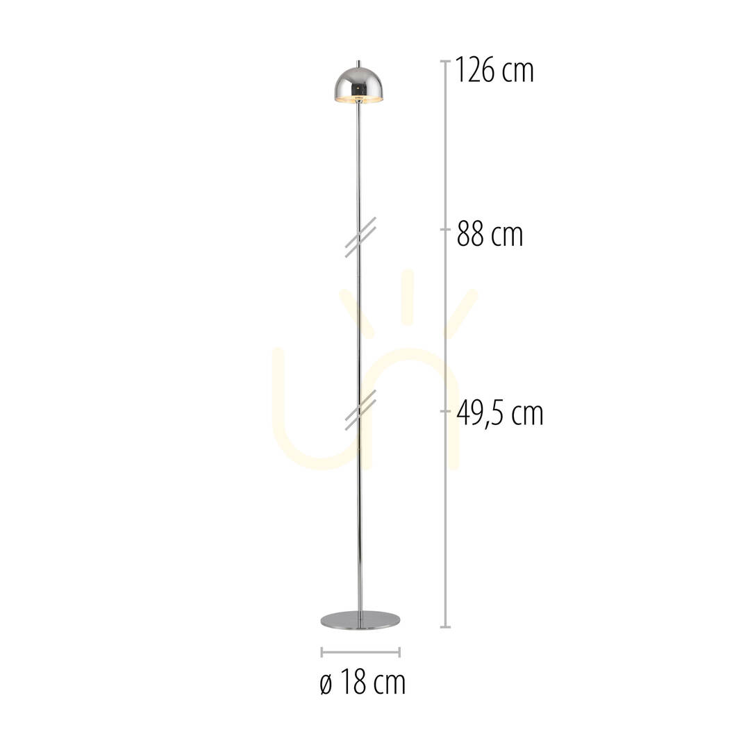 Utsikt BELLIS 19245-17 Golvlampa i krom, 1xLED BELLIS 19245-17 Golvlampa i krom, 1xLED