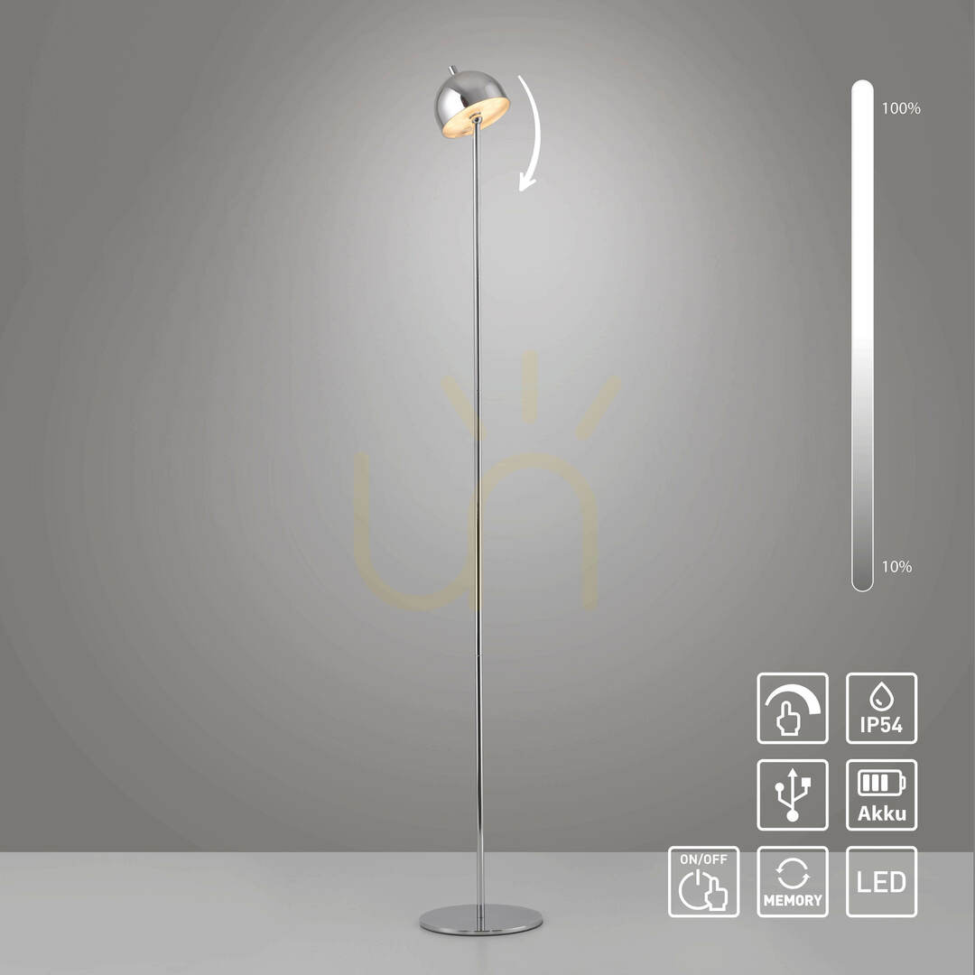 Display BELLIS 19245-17 Golvlampa i krom, 1xLED BELLIS 19245-17 Golvlampa i krom, 1xLED