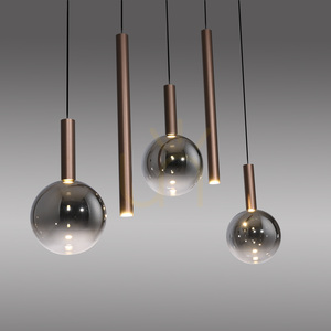 BOWL 2286-23 Brunt 5xLED-pendelljus small 5