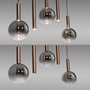 BOWL 2286-23 Brunt 5xLED-pendelljus small 6