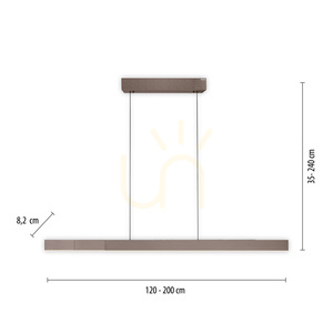 PURE MOTO-RISE 2545-34 Brunt 3xLED-pendelljus small 2