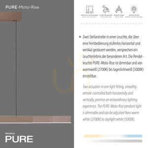 PURE MOTO-RISE 2545-34 Brunt 3xLED-pendelljus small 7