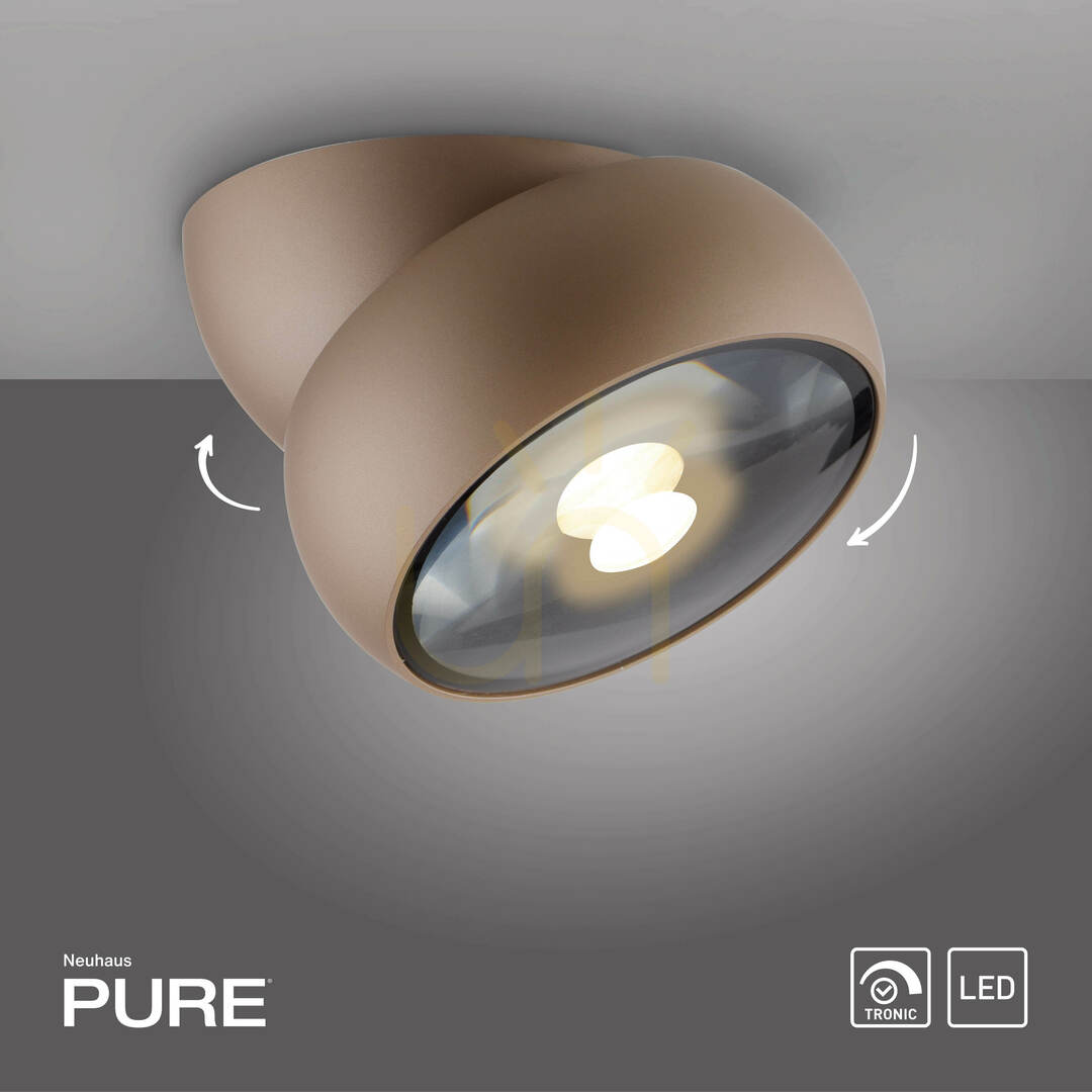 Utsikt PURE MOVE 6235-97 Taklampa, brun, 1xLED PURE MOVE 6235-97 Taklampa, brun, 1xLED