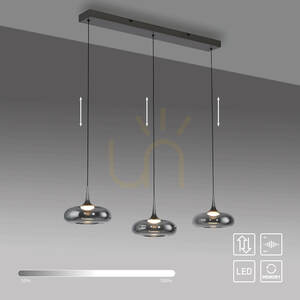 POSH 15693-15 Grå pendellampa med 3 LED-lampor 1 POSH 15693-15 Grå pendellampa med 3 LED-lampor small 1