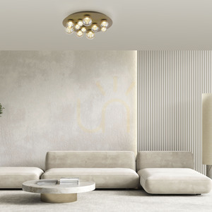 PURE POPUP 6588-97 Taklampa, brun, 11 lysdioder small 3