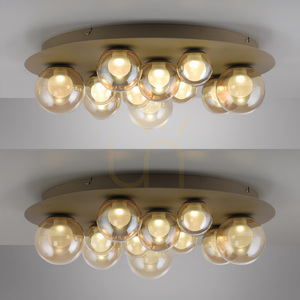 PURE POPUP 6588-97 Taklampa, brun, 11 lysdioder small 6
