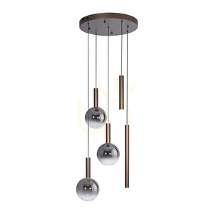 BOWL 2285-23 Brunt 5xLED-pendelljus small 2