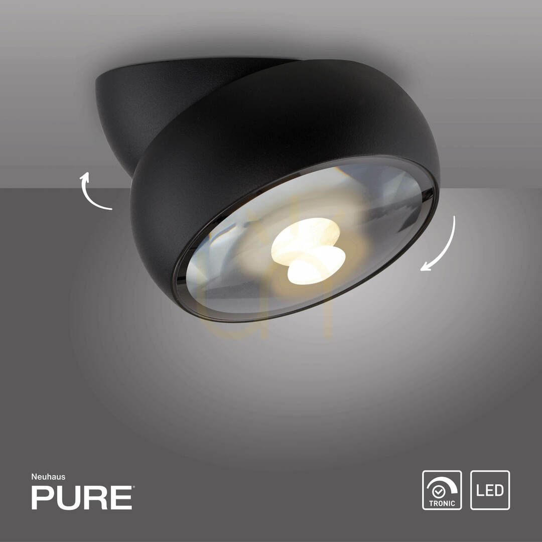 Utsikt PURE MOVE 6235-18 Svart taklampa, 1xLED PURE MOVE 6235-18 Svart taklampa, 1xLED