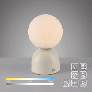 RUDI 19218-39 Bordslampa, beige, 1xLED 1 RUDI 19218-39 Bordslampa, beige, 1xLED small 1