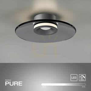 PURE MOON 6094-15 Taklampa, grå, 2xLED 1 PURE MOON 6094-15 Taklampa, grå, 2xLED small 1