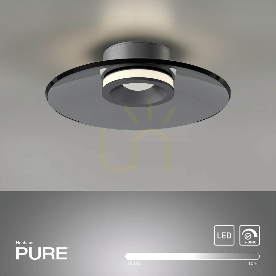 Utsikt PURE MOON 6094-15 Taklampa, grå, 2xLED PURE MOON 6094-15 Taklampa, grå, 2xLED