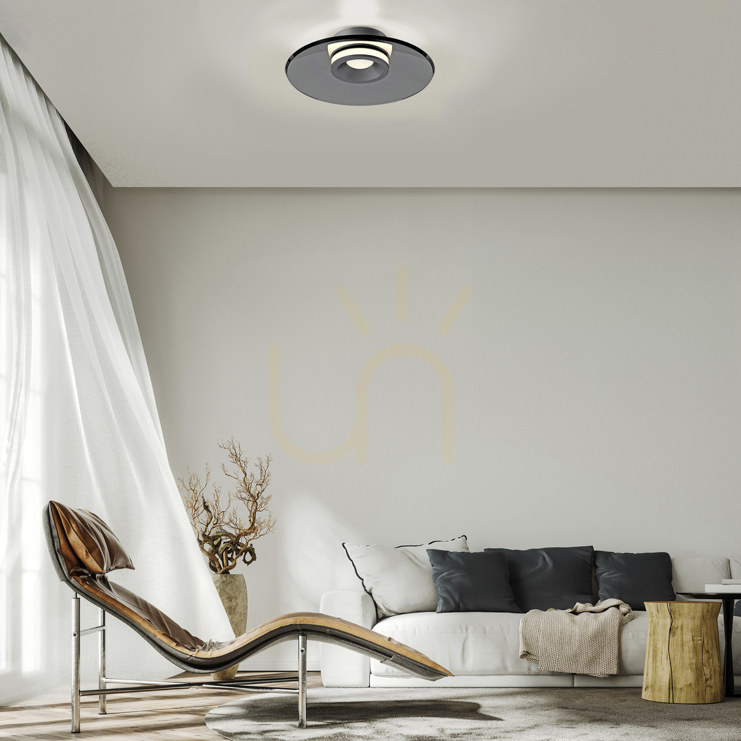 Utsikt PURE MOON 6094-15 Taklampa, grå, 2xLED PURE MOON 6094-15 Taklampa, grå, 2xLED