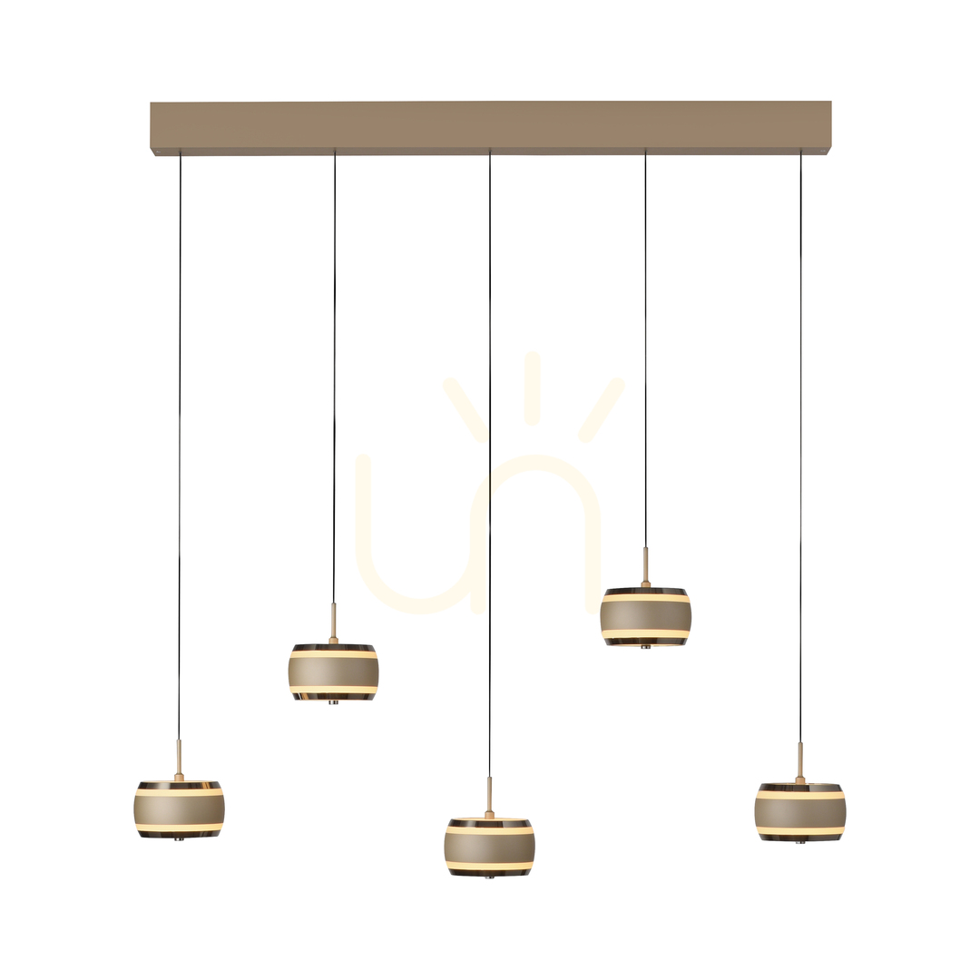 Display PURE FALLING RINGS 2504-97 Brunt 5xLED-pendelljus PURE FALLING RINGS 2504-97 Brunt 5xLED-pendelljus