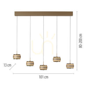PURE FALLING RINGS 2504-97 Brunt 5xLED-pendelljus 7 PURE FALLING RINGS 2504-97 Brunt 5xLED-pendelljus small 7