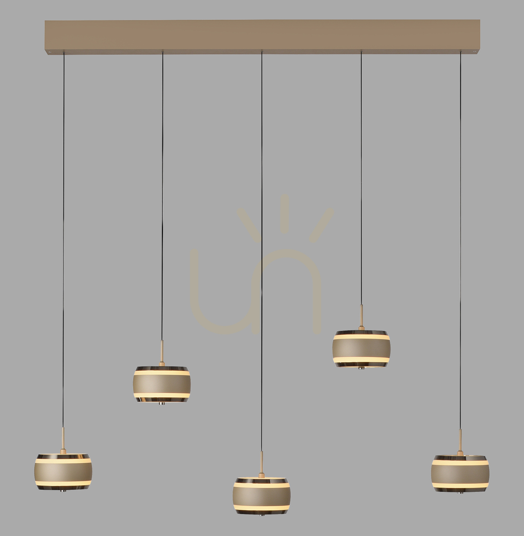 Kontrollera PURE FALLING RINGS 2504-97 Brunt 5xLED-pendelljus PURE FALLING RINGS 2504-97 Brunt 5xLED-pendelljus