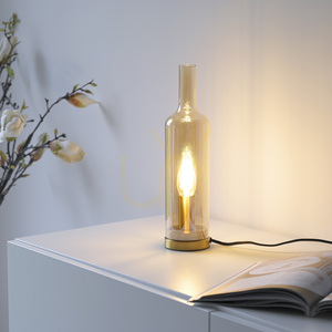 BOTTLE14006-27 Bordslampa, bärnstensfärgad, 1xE14 small 5