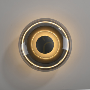 Schöner Wohnen POSH 15696-15 LED-vägglampa och plafond, grå, rökfärgat glas, Ø22 cm small 6