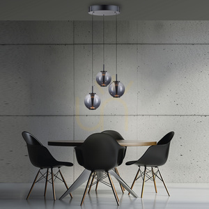 PURE E-Infinity 2222-15 Grå 3xLED-pendellampa small 3