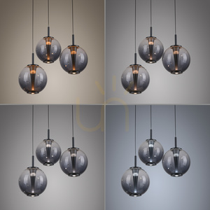 PURE E-Infinity 2222-15 Grå 3xLED-pendellampa small 4