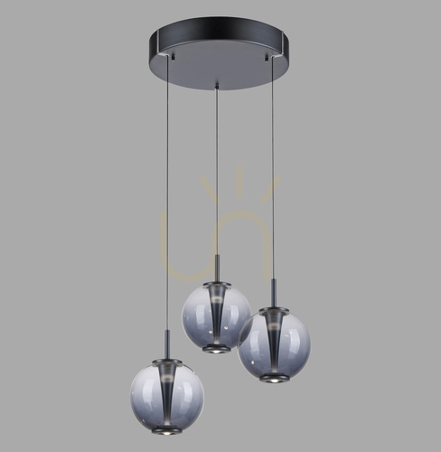 Kontrollera PURE E-Infinity 2222-15 Grå 3xLED-pendellampa