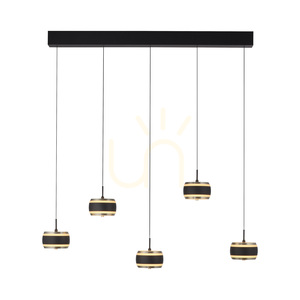 PURE FALLING RINGS 2504-18 Svart 5xLED-pendellampa 3 PURE FALLING RINGS 2504-18 Svart 5xLED-pendellampa small 3