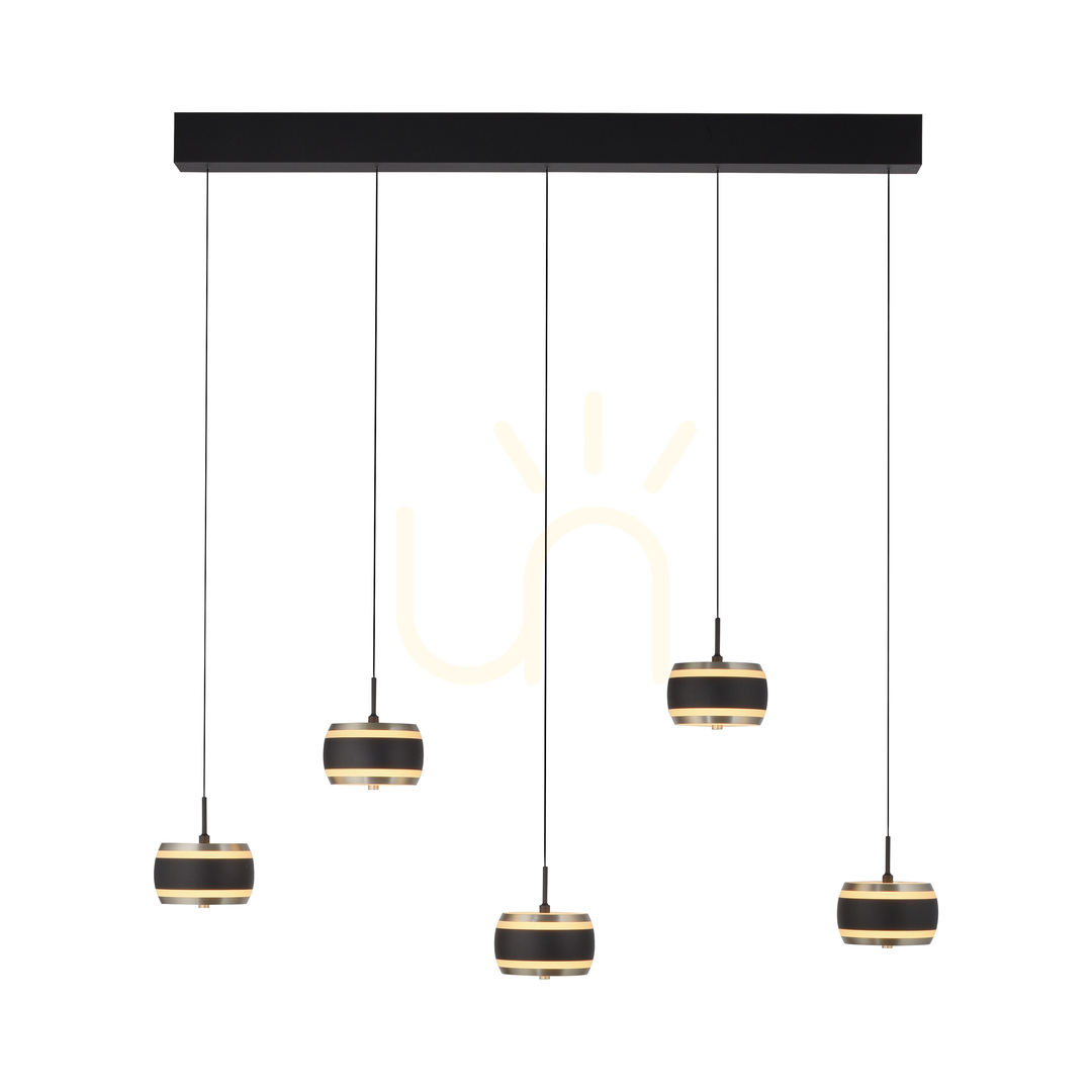 Display PURE FALLING RINGS 2504-18 Svart 5xLED-pendellampa PURE FALLING RINGS 2504-18 Svart 5xLED-pendellampa