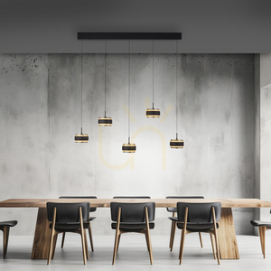 PURE FALLING RINGS 2504-18 Svart 5xLED-pendellampa 4 PURE FALLING RINGS 2504-18 Svart 5xLED-pendellampa small 4