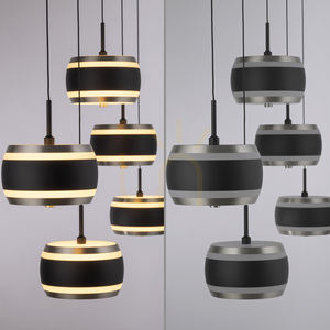 PURE FALLING RINGS 2504-18 Svart 5xLED-pendellampa 6 PURE FALLING RINGS 2504-18 Svart 5xLED-pendellampa small 6