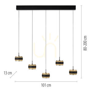PURE FALLING RINGS 2504-18 Svart 5xLED-pendellampa 7 PURE FALLING RINGS 2504-18 Svart 5xLED-pendellampa small 7