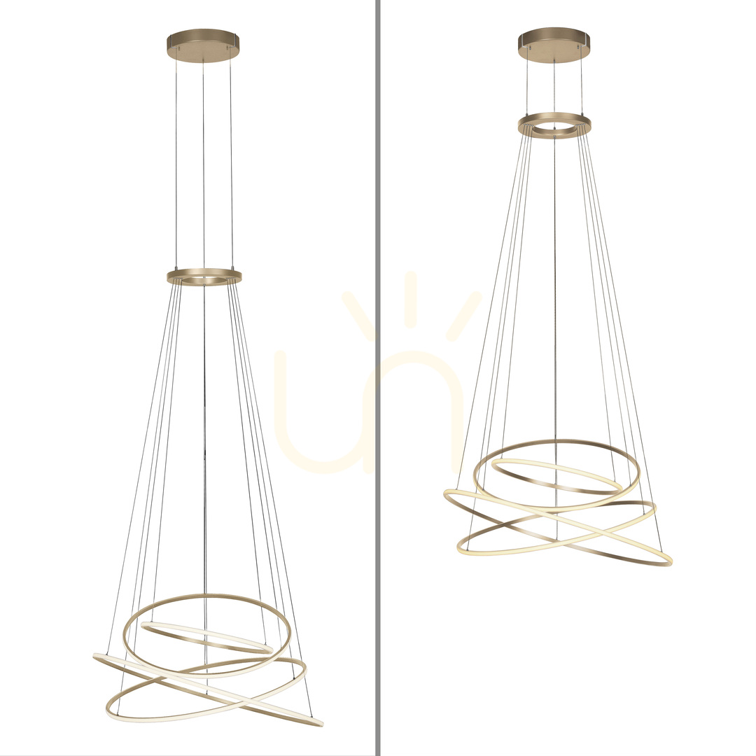 Utsikt PURE E-FLYING RINGS 2566-97 Brun 1xLED-pendellampa PURE E-FLYING RINGS 2566-97 Brun 1xLED-pendellampa