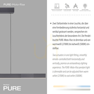 PURE MOTO-RISE 2545-18 Svart 3xLED-pendellampa small 8