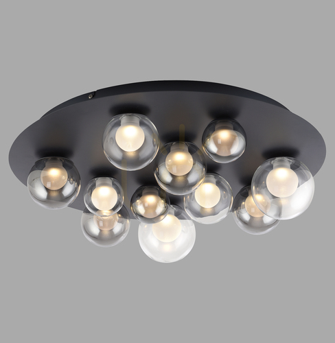 Kontrollera PURE POPUP 6588-15 Taklampa, grå, 11 lysdioder