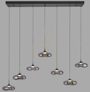 POSH 15695-15 Grå 7xLED-pendellampa small 0