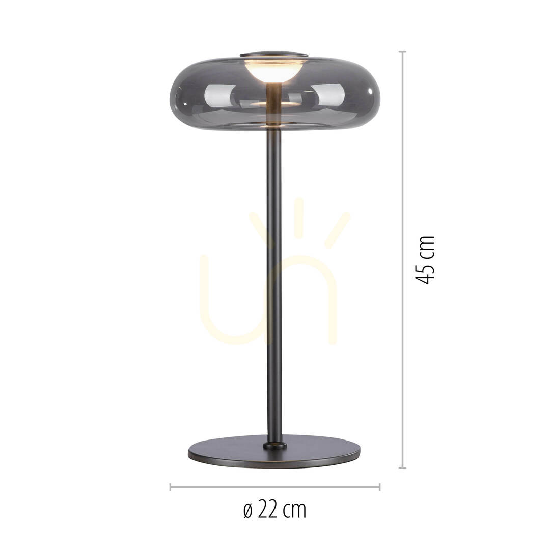 Display POSH 15697-15 Bordslampa, grå, 1xLED POSH 15697-15 Bordslampa, grå, 1xLED