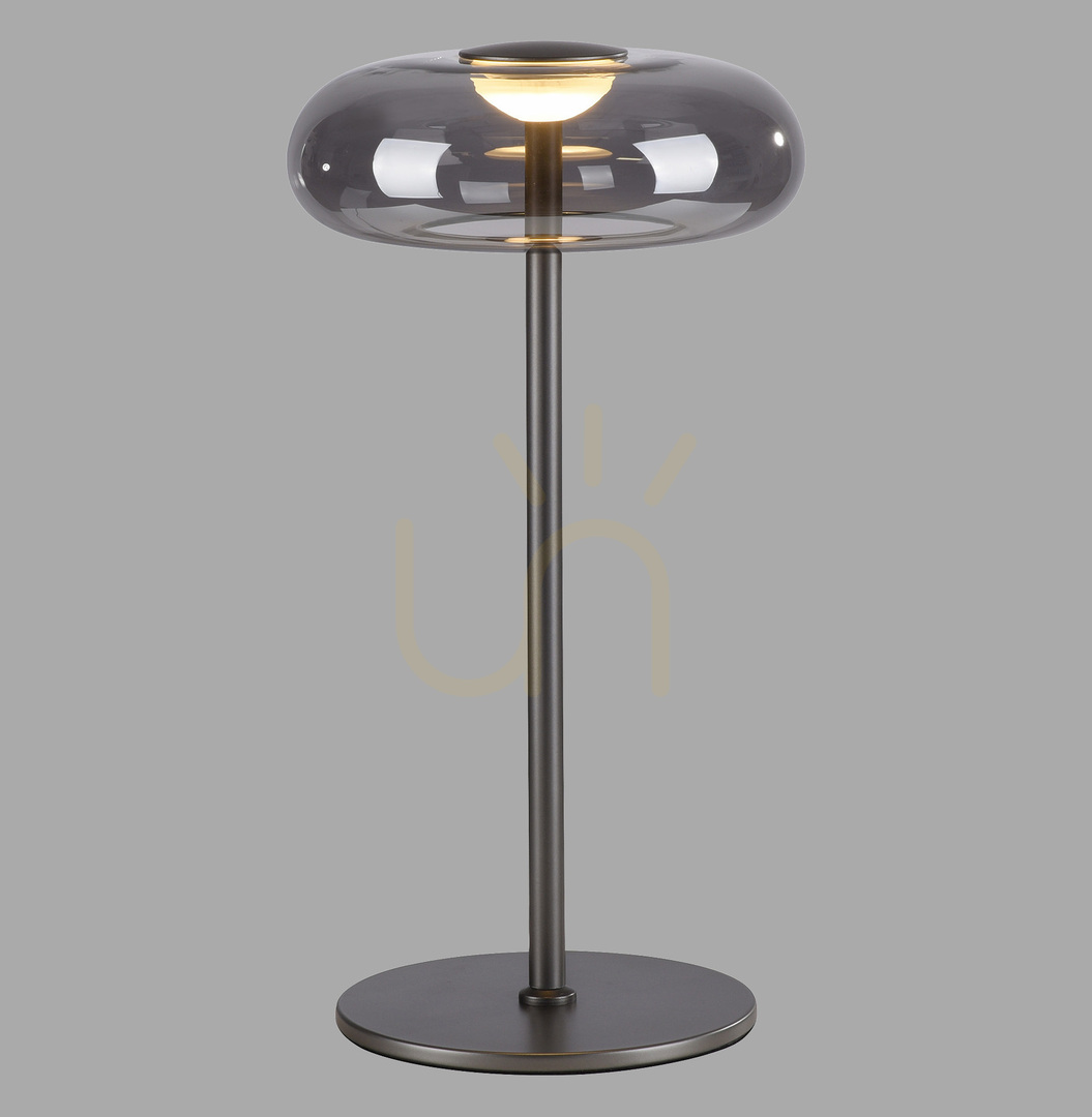 Kontrollera POSH 15697-15 Bordslampa, grå, 1xLED POSH 15697-15 Bordslampa, grå, 1xLED