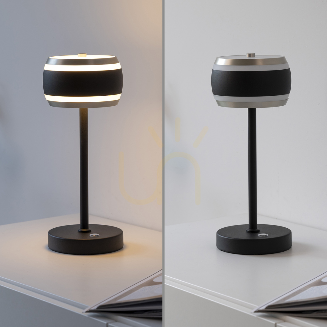 Kontrollera PURE FALLING RINGS 4503-18 Bordslampa, svart, 1xLED PURE FALLING RINGS 4503-18 Bordslampa, svart, 1xLED