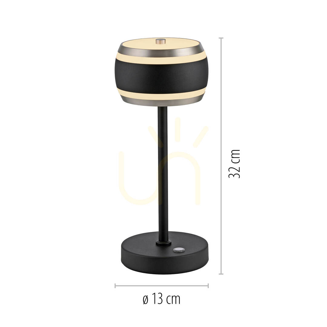 Visa PURE FALLING RINGS 4503-18 Bordslampa, svart, 1xLED PURE FALLING RINGS 4503-18 Bordslampa, svart, 1xLED