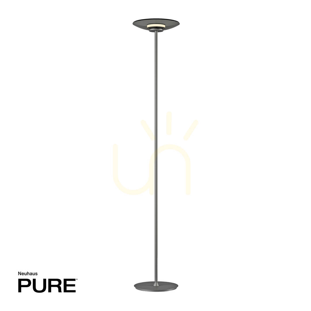 Kontrollera PURE MOON 594-15 Golvlampa, grå, 2xLED PURE MOON 594-15 Golvlampa, grå, 2xLED