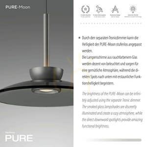 PURE MOON 2193-15 Grå 6xLED-pendellampa small 9